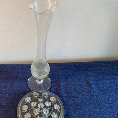 Vintage Glass Floral Frog and More