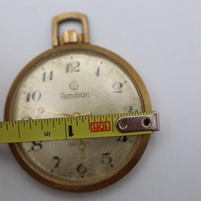 ARMITRON Gold Toned Pocket Watch (See Description)