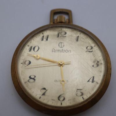 ARMITRON Gold Toned Pocket Watch (See Description)