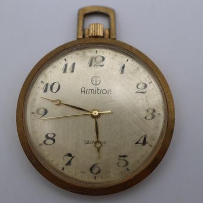 ARMITRON Gold Toned Pocket Watch (See Description)