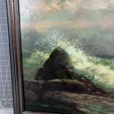 Sea Scape Oil on Canvas Painting 