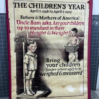 Antique Poster "The Children's Year" 