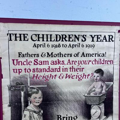 Antique Poster "The Children's Year" 