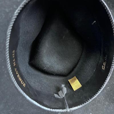 Black 5th Avenue Felt Hat 
