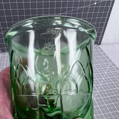 Green Depression Glass Measure 2 Cup 