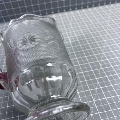 Antique Sandwich Glass Pitcher 