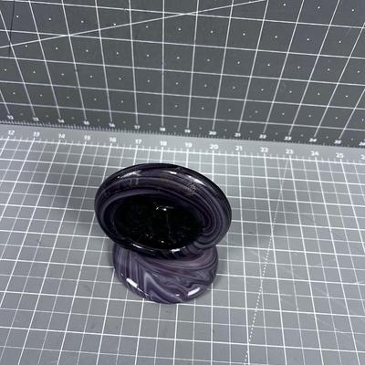 Purple Slag Glass Owl, SUPER COOL! Old! Paperweight