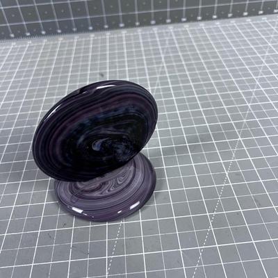 Purple Slag Glass Owl, SUPER COOL! Old! Paperweight