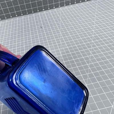 Cobalt Cream Pitcher Art Deco Design