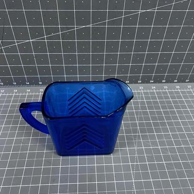 Cobalt Cream Pitcher Art Deco Design