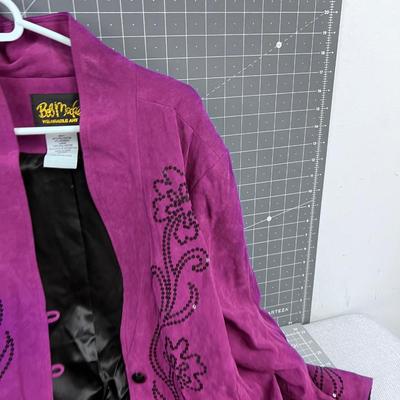 Purple / Fuchsia  Embellished WEARABLE ART by Bob Mackey 