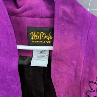 Purple / Fuchsia  Embellished WEARABLE ART by Bob Mackey 