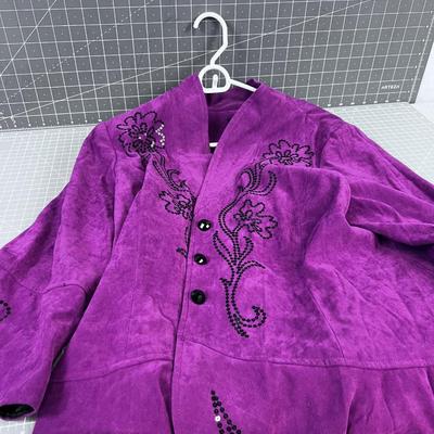Purple / Fuchsia  Embellished WEARABLE ART by Bob Mackey 
