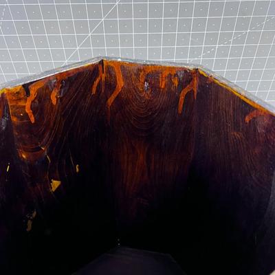 UNIQUE Asian Drum Shape Box Table Hand Painted INTERESTING~ 