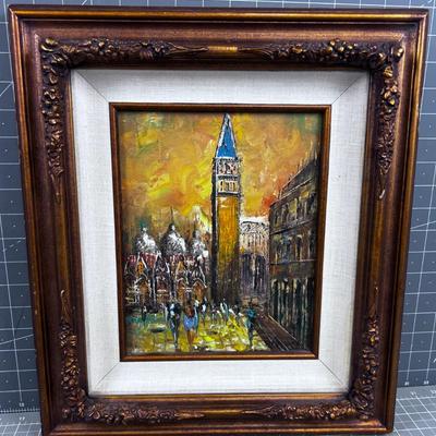 Oil on Canvas Titled Street Scene, by Artist Hammer 