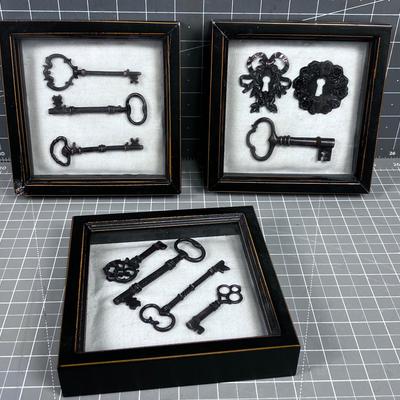 3 KEY Decorative Shadow Boxes