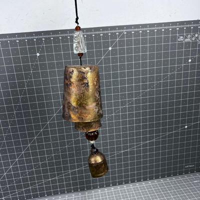 Copper and Glass Wind Chime Bell 