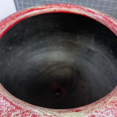 Pair of Mexican Terra Cotta Planters Red