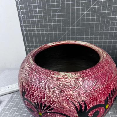 Pair of Mexican Terra Cotta Planters Red