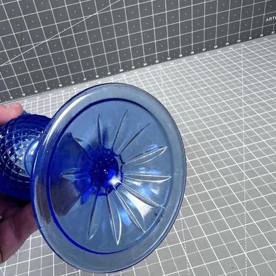 Blue Cobalt Glass George Washington Goblet