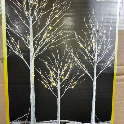 3 Pack of LED Birch Trees