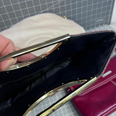 Lot of 3 Fashion Leather Purses, Vintage  