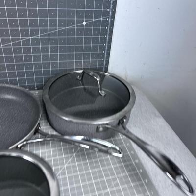 NICE!!   J A HENCKELS Granite Like Gray Pot & Pan Set NICE!!