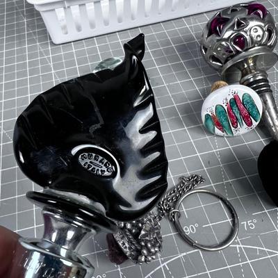 9 Figural Bottle Stoppers 