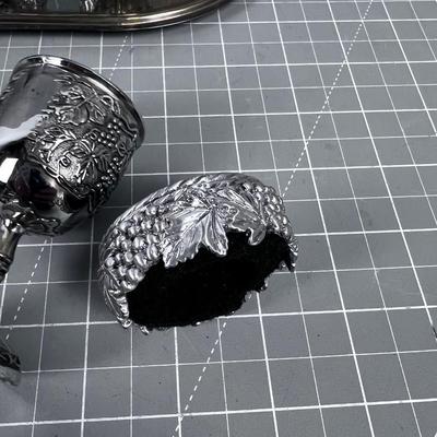 FANCY Silver Plated Liquor Set 