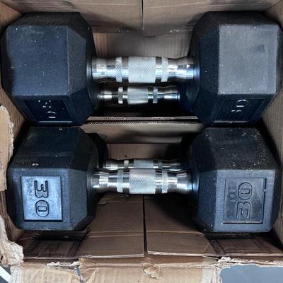 30 and 20 Pound NEW SET OF DUMBBELLS 