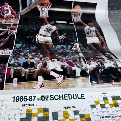 UTAH JAZZ 1986-87 Schedule Posters (7) 