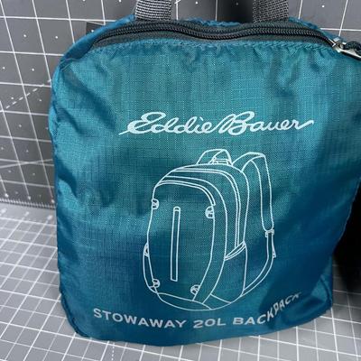 2 NEW in the Package Eddie Bauer Stow-a-way Back Packs 