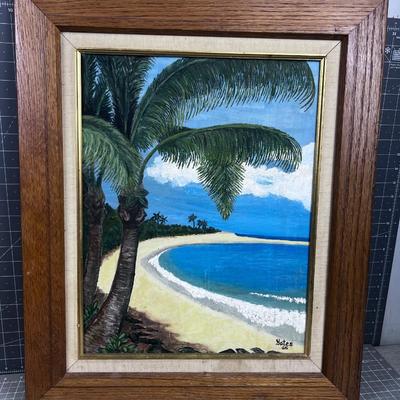 Gilligan's Island Lagoon Painting by YEATES Dated 1965 