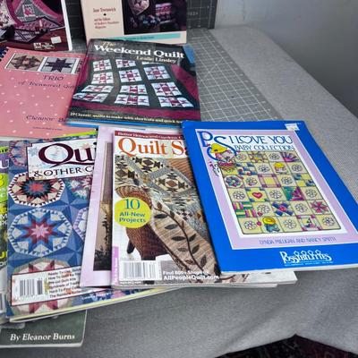 Large Grouping of Quilting Books and Magazines 