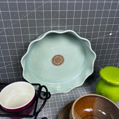 Huge Lot of Ceramics Serving Stuff Stoneware, Studio Art and Toco making Assistance. 