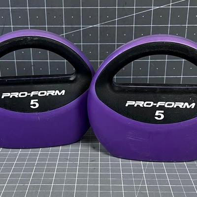 2 Pro Form Exercise Weights 5 pounds each