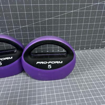 2 Pro Form Exercise Weights 5 pounds each