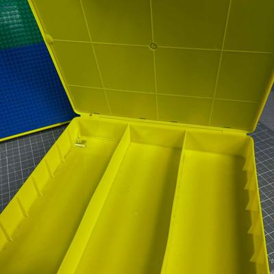 2 LEGO STORAGE Tubs with Build on Platforms 