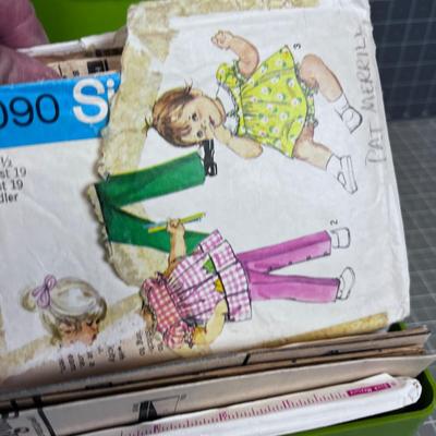 Box full of  Patterns of Children's & Teen Size Clothing