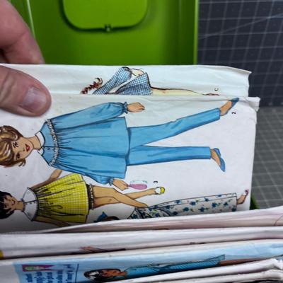 Box full of  Patterns of Children's & Teen Size Clothing