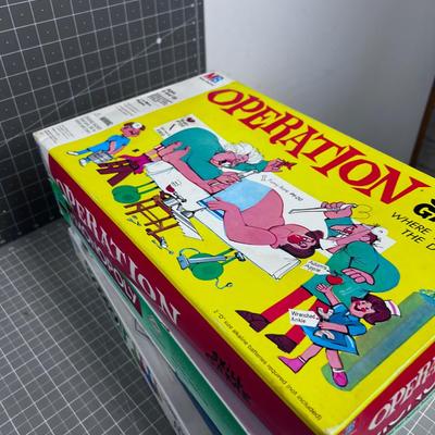 4  FAMILY Games; Sorry, Life, Monopoly and Operation 