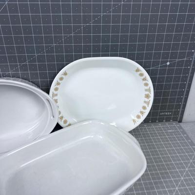 5 Pieces of CORELLE & Corning ware with Lids