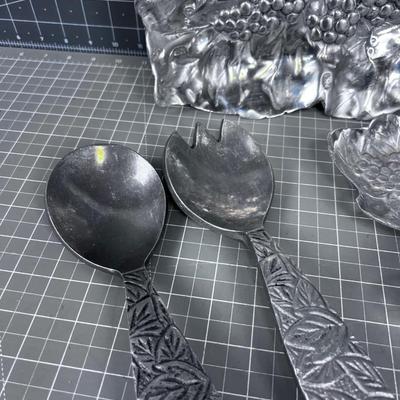 Metal Serving, Tray, Salad Server