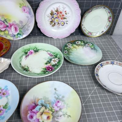 Hand Painted China Plates Mixed lot! 