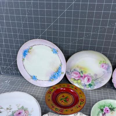 Hand Painted China Plates Mixed lot! 