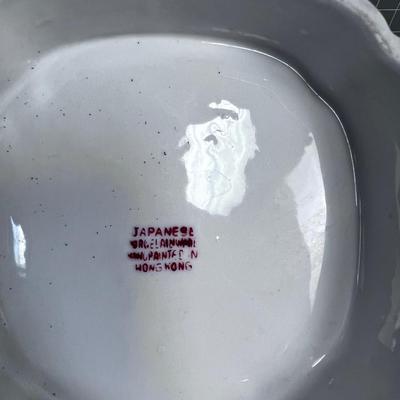 Fantastic Bowl, Antique Japanese with Pictorial on the sides 