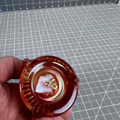 ST. CLAIR MARIGOLD Carnival Glass Toothpick Holder