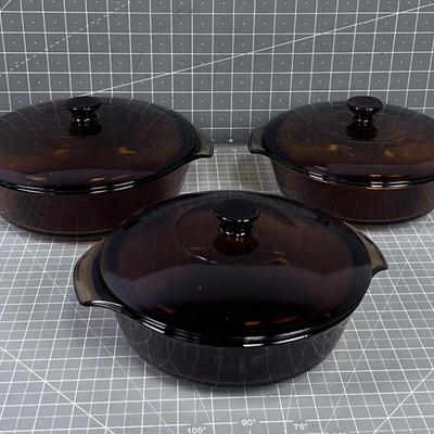 3 Piece Anchor Hocking Baking Dish Set