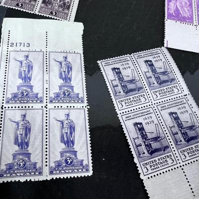 4 Small sheets of Stamps Vintage