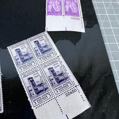 4 Small sheets of Stamps Vintage